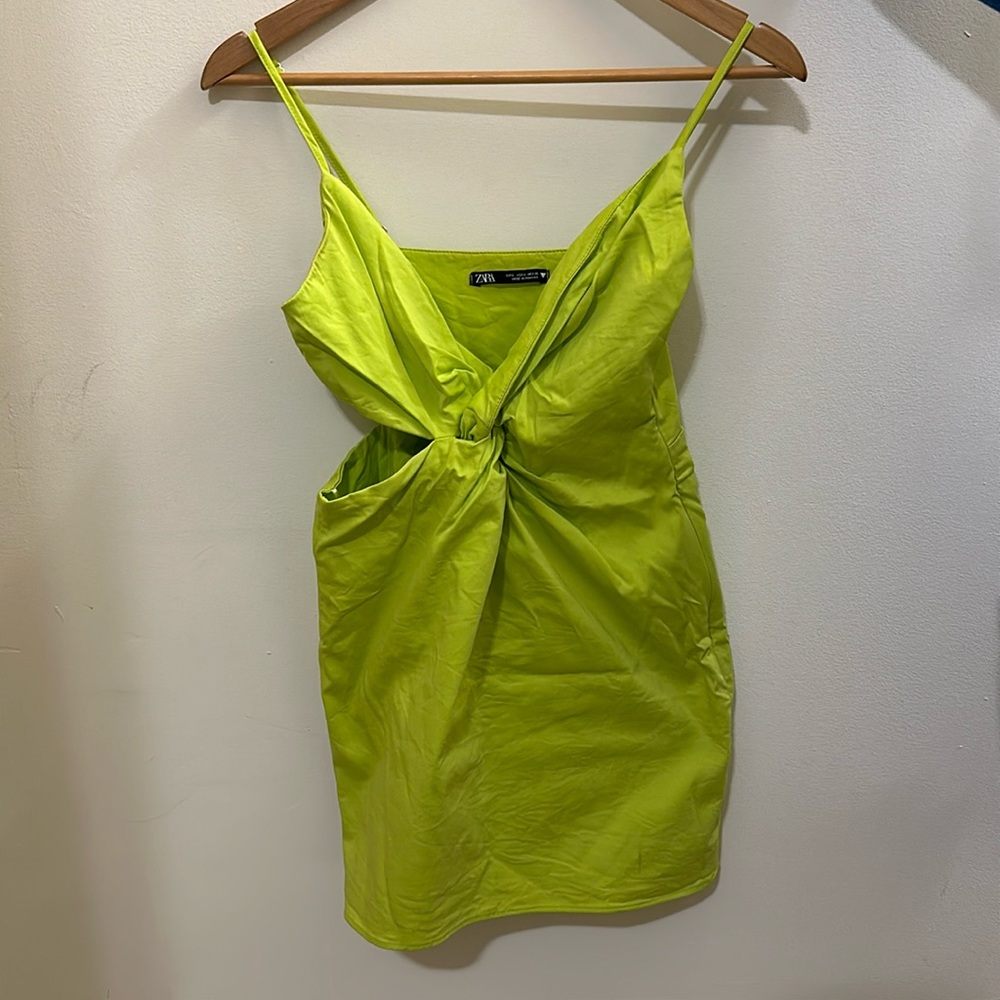 Lime green ZARA dress